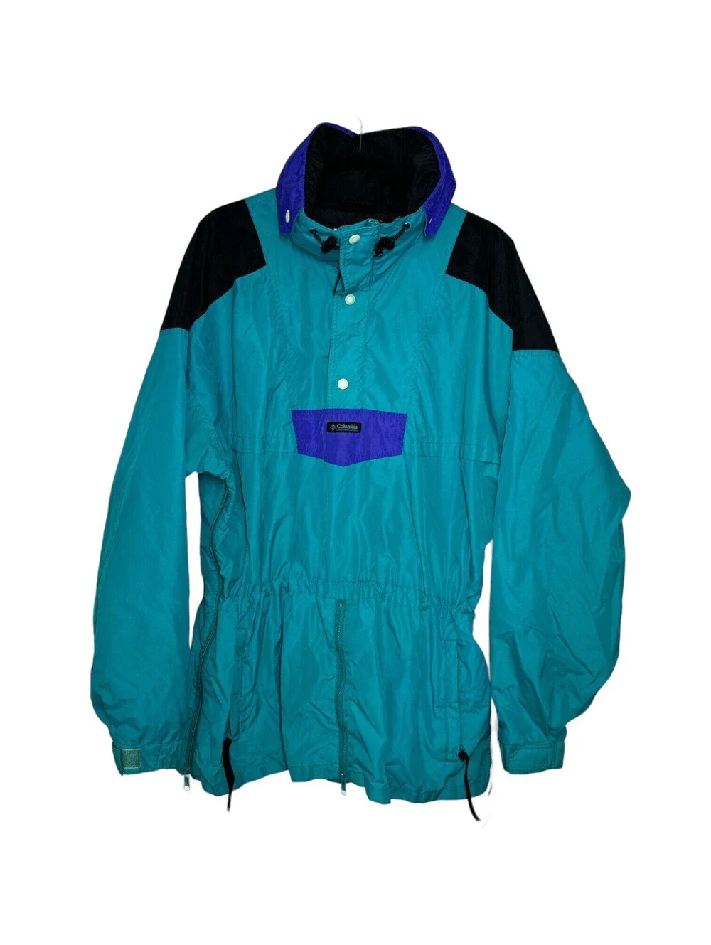 Men’s VTG 90’s Columbia Pull Over Radial Sleeve Ski Windbreaker Jacket Size XL